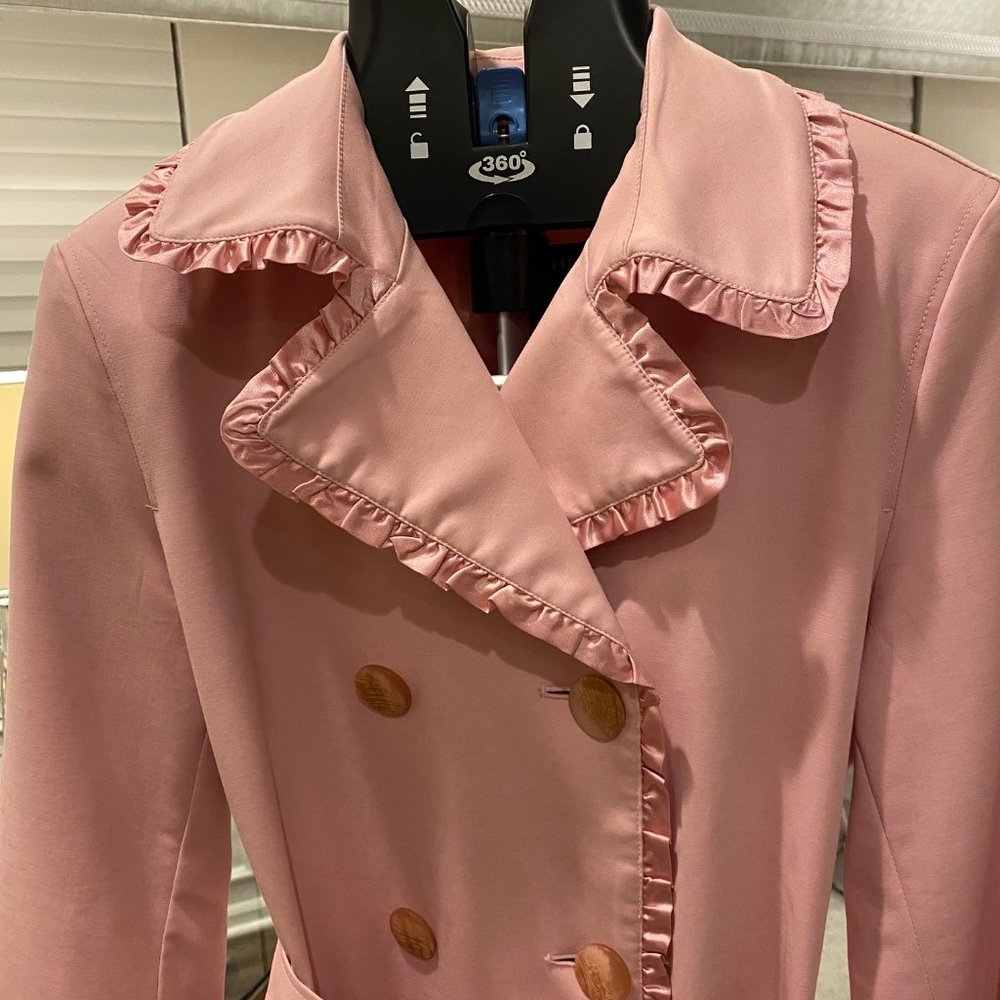 St. John, Vintage Trench Coat, Size M, Pink